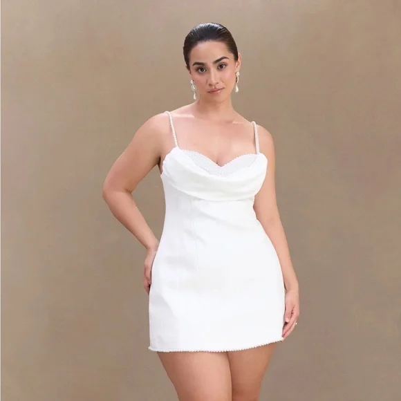 Meshki Liliane Suiting Mini Dress - Ivory (Preferred Fibres) - Picture 4 of 11